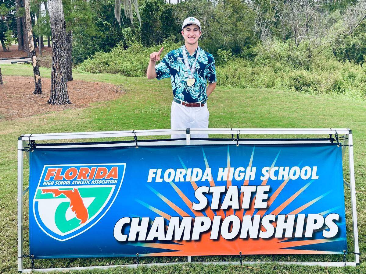 Pine Crest’s Alexander Weinberg won the Class 1A state golf individual championship this week at Howey-in-the-Hills, Fla.