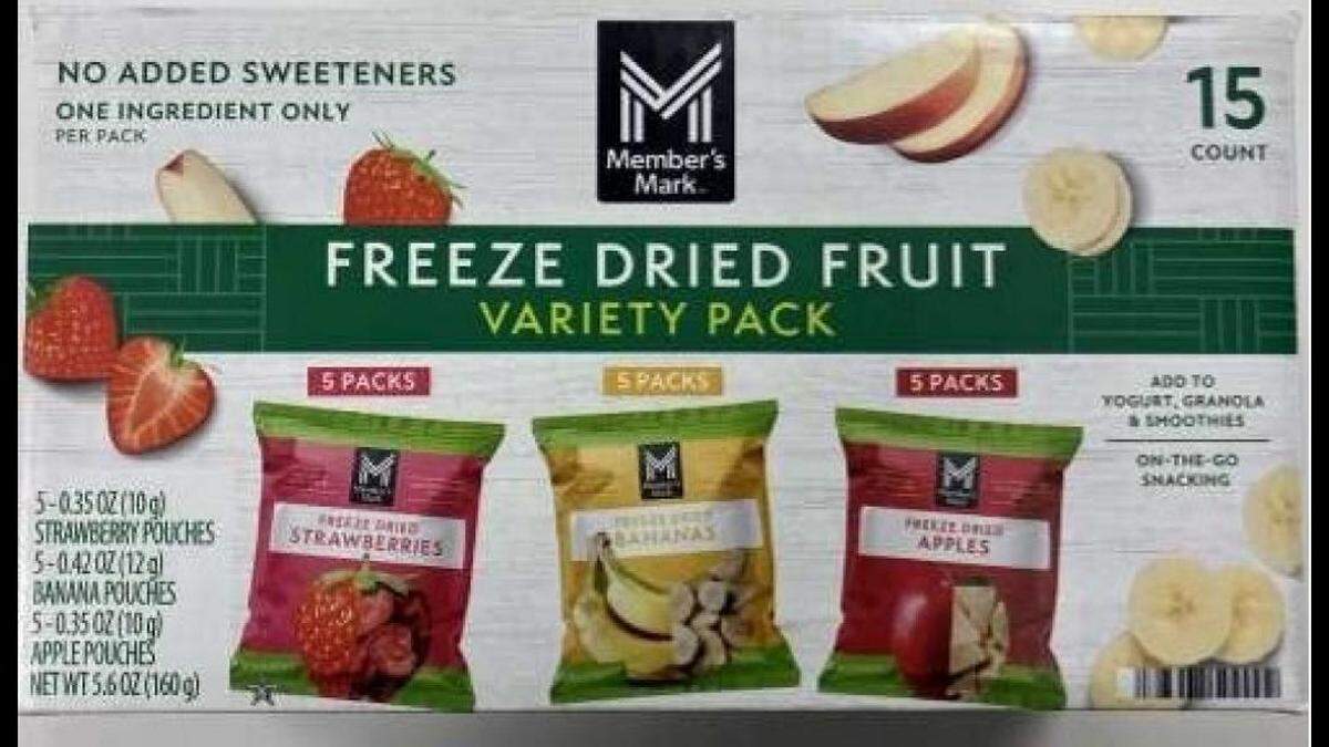 Member’s Mark Freeze Dried Fruit.