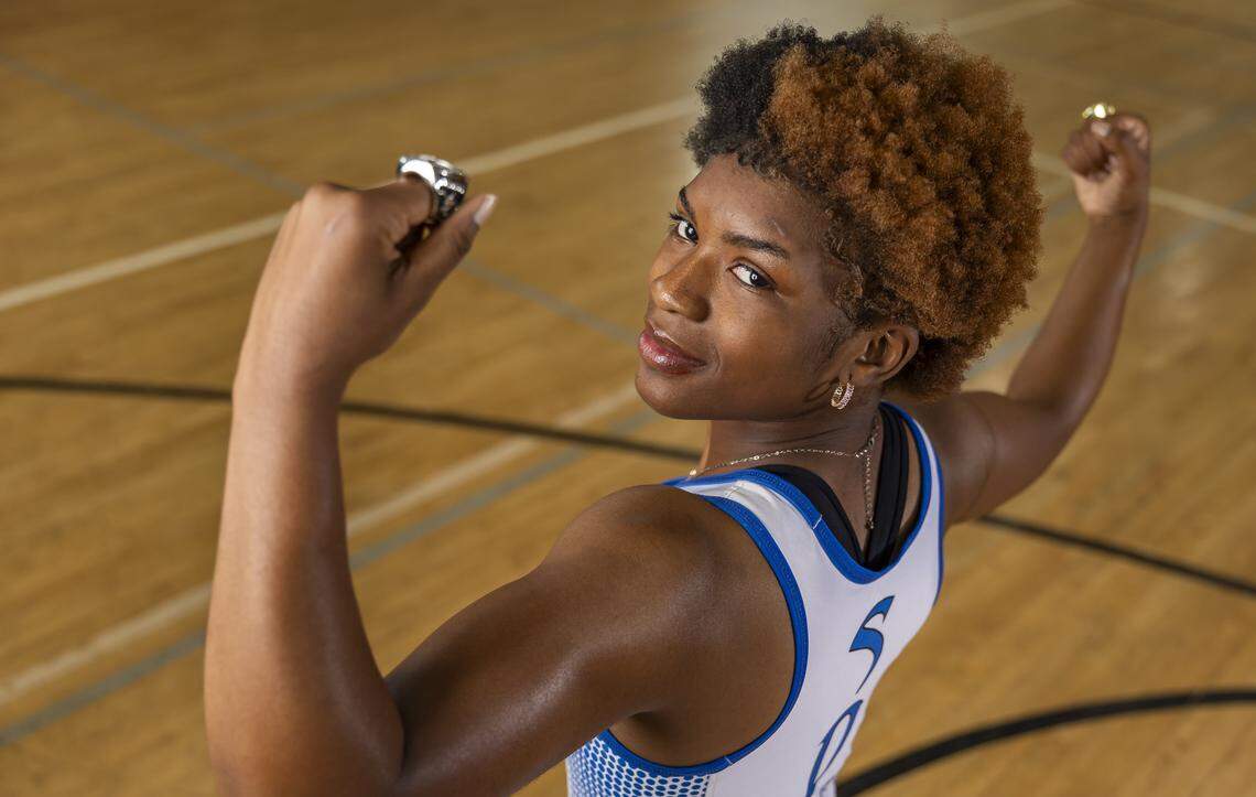Willow White, South Dade Senior High School, Wrestling. All-Dade players photographed at Southwest High School on Thursday, March 19, 2026, in Miami, Fla.