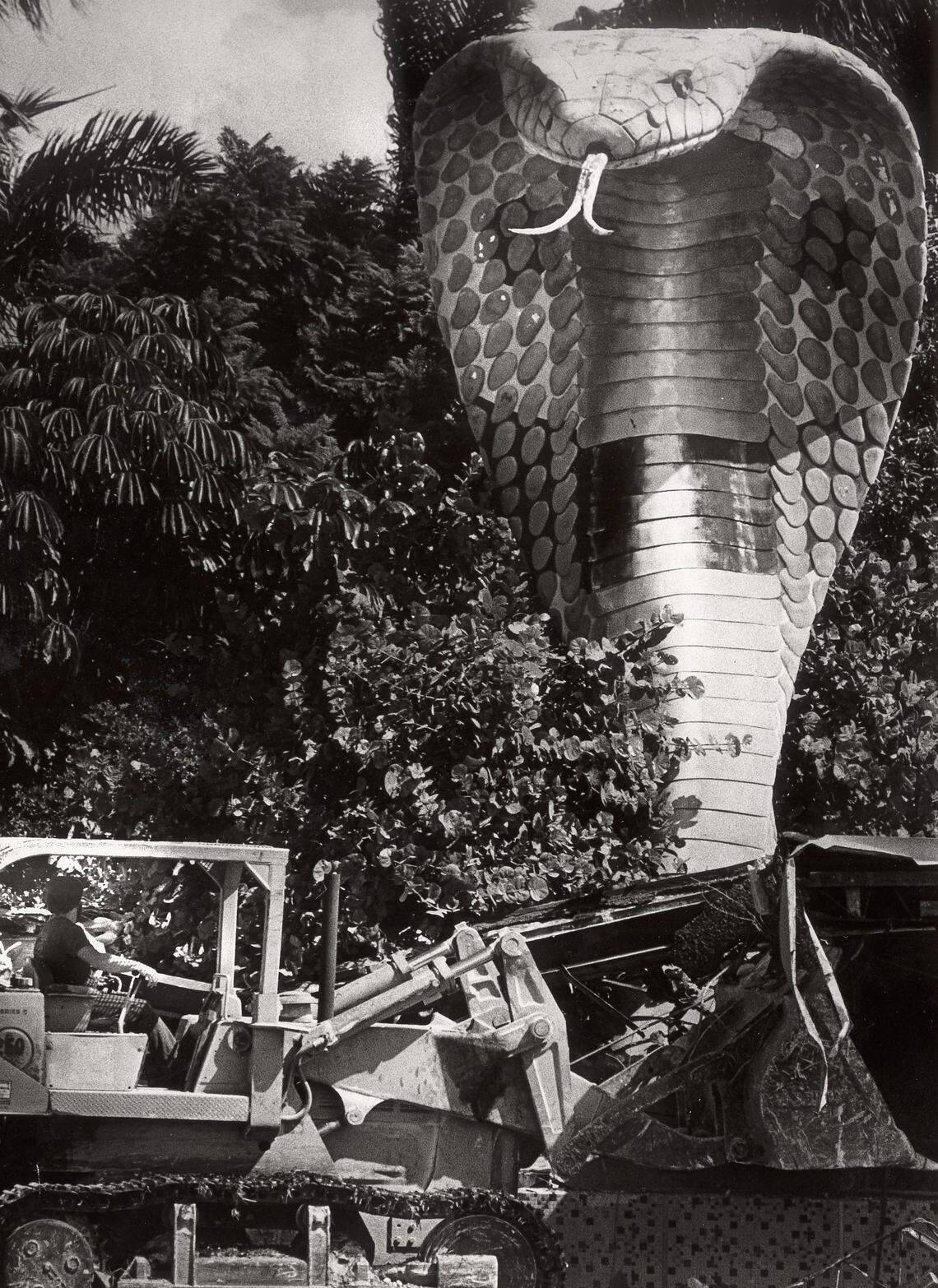 Demolition starts on the Serpentarium in 1984