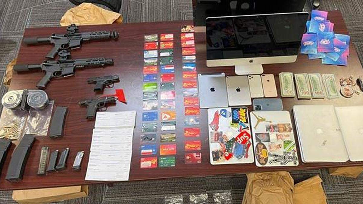 The bust of a fraud ring at a Lauderdale Lakes home on Sept. 2, 2019, led to an arrest and seizure of fraudulent and counterfeit checks, credit cards, stolen IDs, electronics, firearms and over $73,000 in cash and jewelry, according to the Broward Sheriff’s Office.