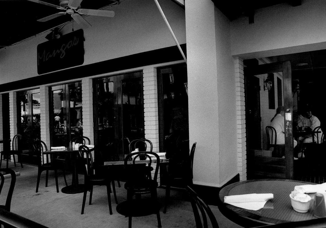 Mango in 1993, at the corner of Las Olas and Ninth Street.