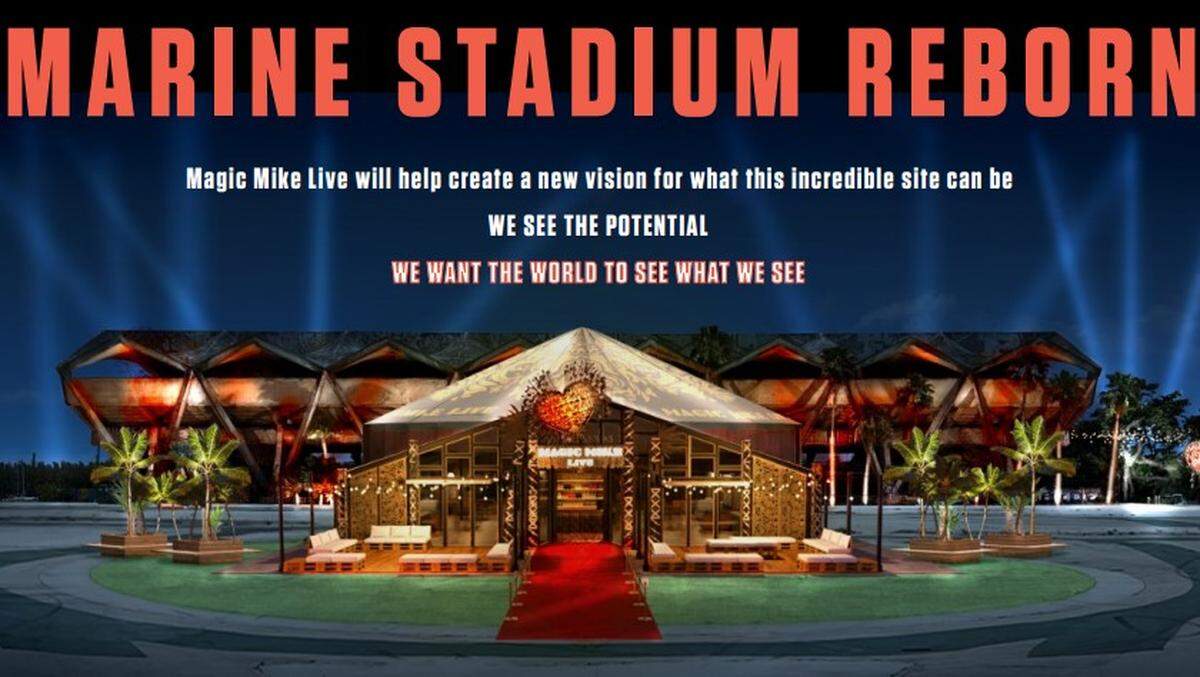 This slide is from a presentation made by Magic Mike Live’s production team to Miami commissioners. The commission approved an access agreement to allow the production to stage a show outside Miami Marine Stadium on Virginia Key for six months, from October 2022 to April 2023.