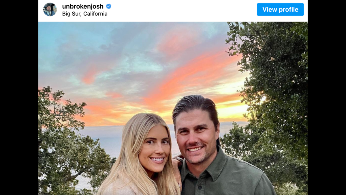 Photo Josh Hall shared during his marriage to Christina Hall.