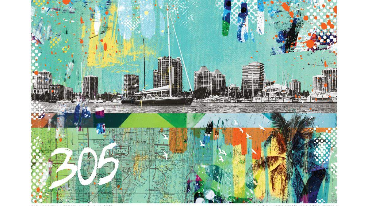 An image of Florida digital artist Jesse “Jackson” Kunerth’s 2020 Coconut Grove Arts Festival commemorative poster.