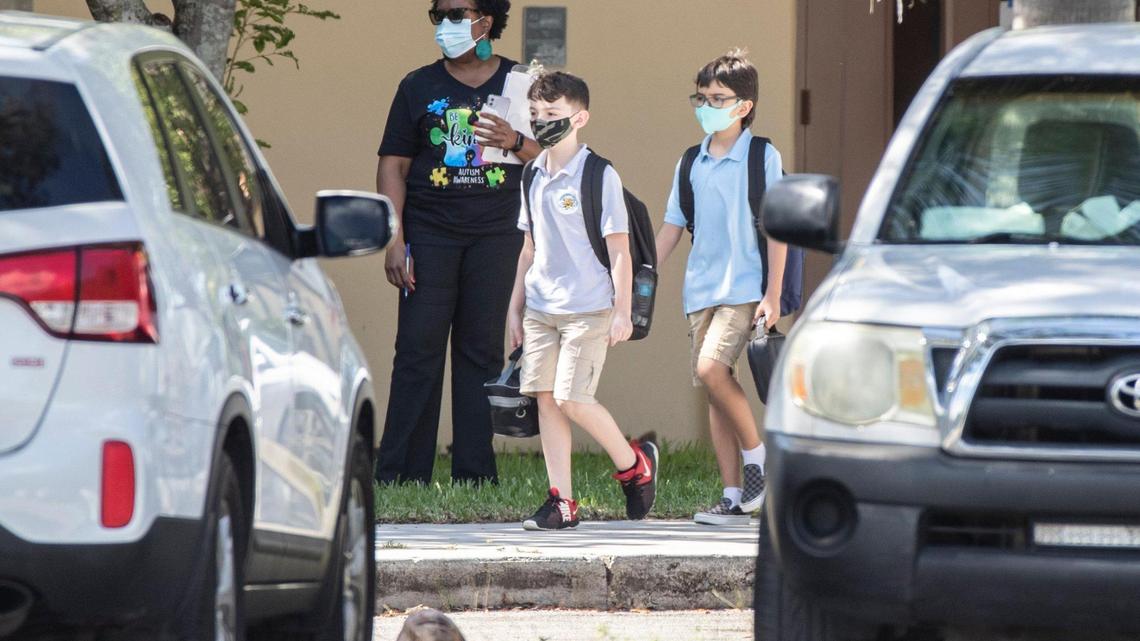 A student at William Lehman Elementary School has tested positive for COVID-19, school district officials said on Thursday, Oct. 8, 2020. The Kendall school reopened its classrooms to students earlier that week.