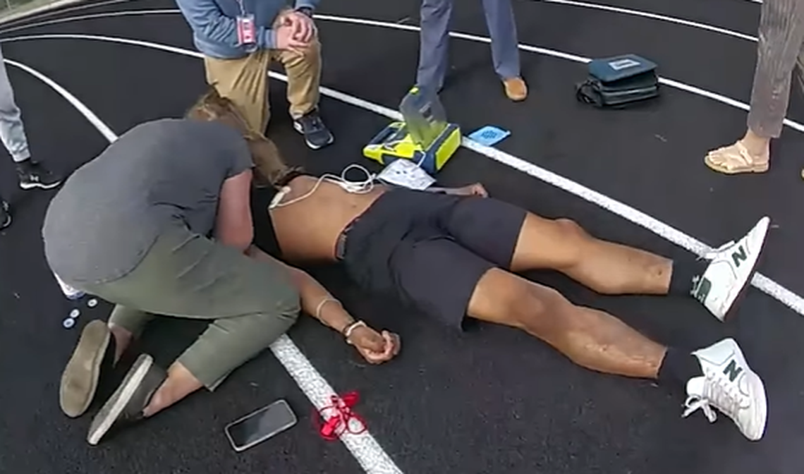 The student had received one shock from an AED before the deputy arrived, but his heart had not restarted, the sheriff’s office said.