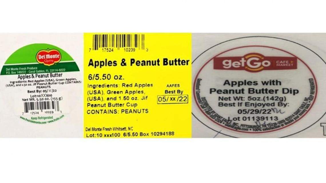 The Del Monte Fresh recall, initiated by the Coral Gables, Florida-based company on May 24, 2022, only affects Del Monte Apples with Peanut Butter in the 5 ounce package, Peanut Butter Snack Pack (4.25 ounce), Apples and Peanut Butter (6 ounce and 5.5 ounce sizes) and Sandwich with Peanut Butter Cup. These products are sold nationally under the Del Monte brand as well as 7-Eleven, Circle-K and Get Go brand names.