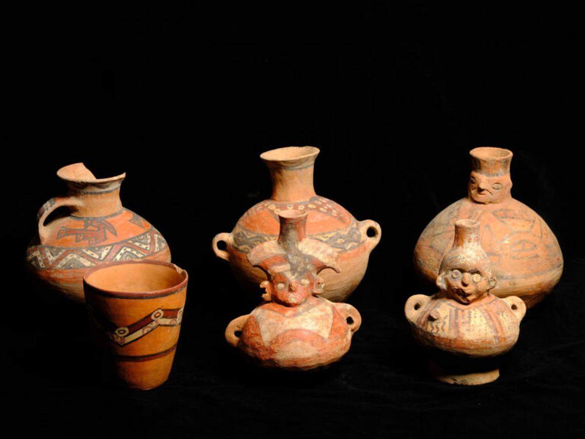 Some of the graves held ancient ceramics and earthenware.
