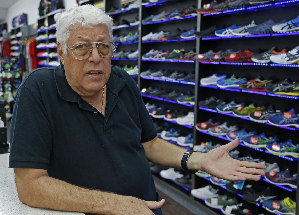 Charles M. Zaine, owner of the Area Code 305 Sports store, talks about sanitary conditions in downtown Miami. As the homeless population downtown has increased, so has the human waste problem.