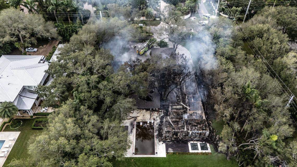 Miami-Dade Fire Rescue crews battled a two-alarm fire early Thursday at the home of Miami Heat Coach Erik Spoelstra near Davis Road and Ponce de Leon Road in South Miami-Dade, just west of Coral Gables.