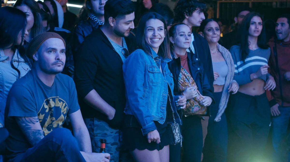 Crowds attend an event at The Wynwood Yard during Art Basel 2017.