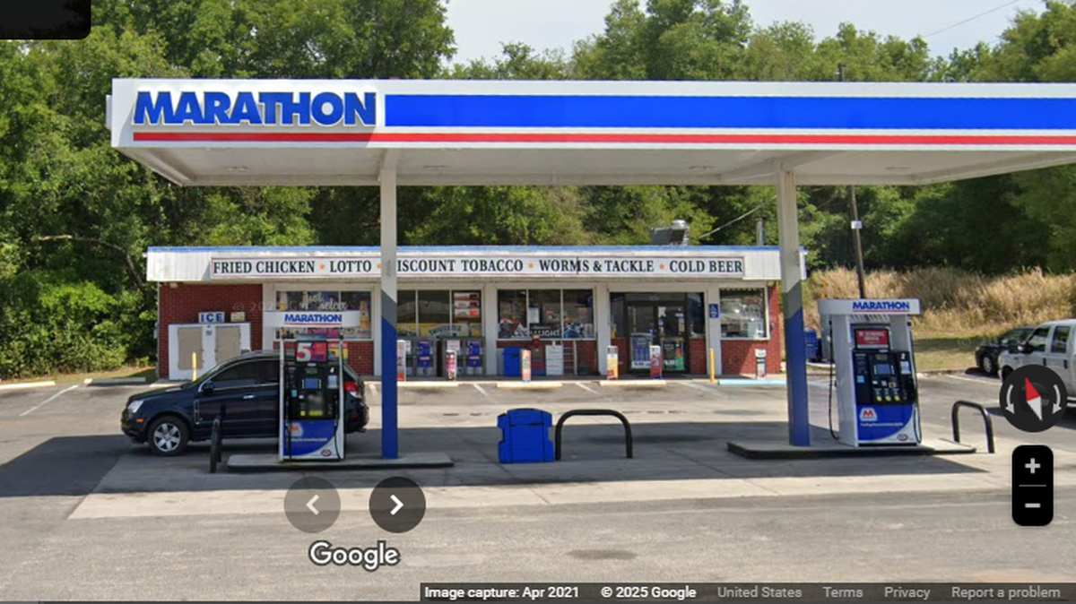 Sarah Mallory, 57, says she found a dime outside the Belleview Food Store in Belleview, Florida, and it compelled her to buy a lottery ticket that turned out to be worth $1 million.