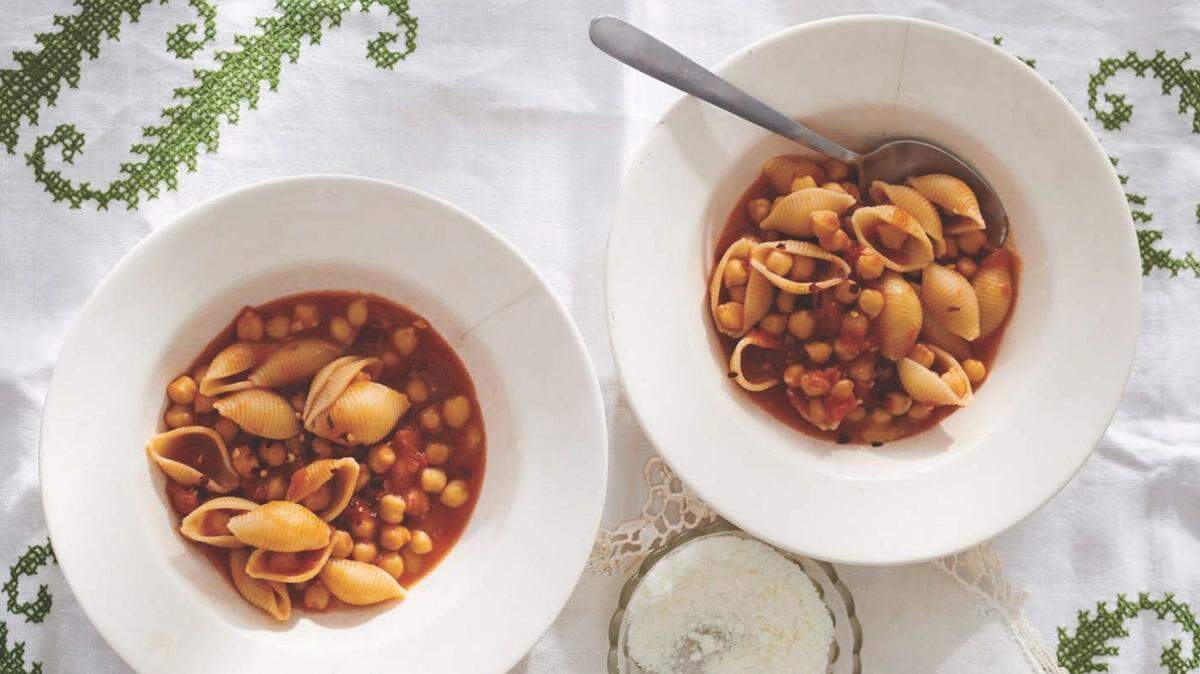 This chick pea stew is hearty and nutritious.