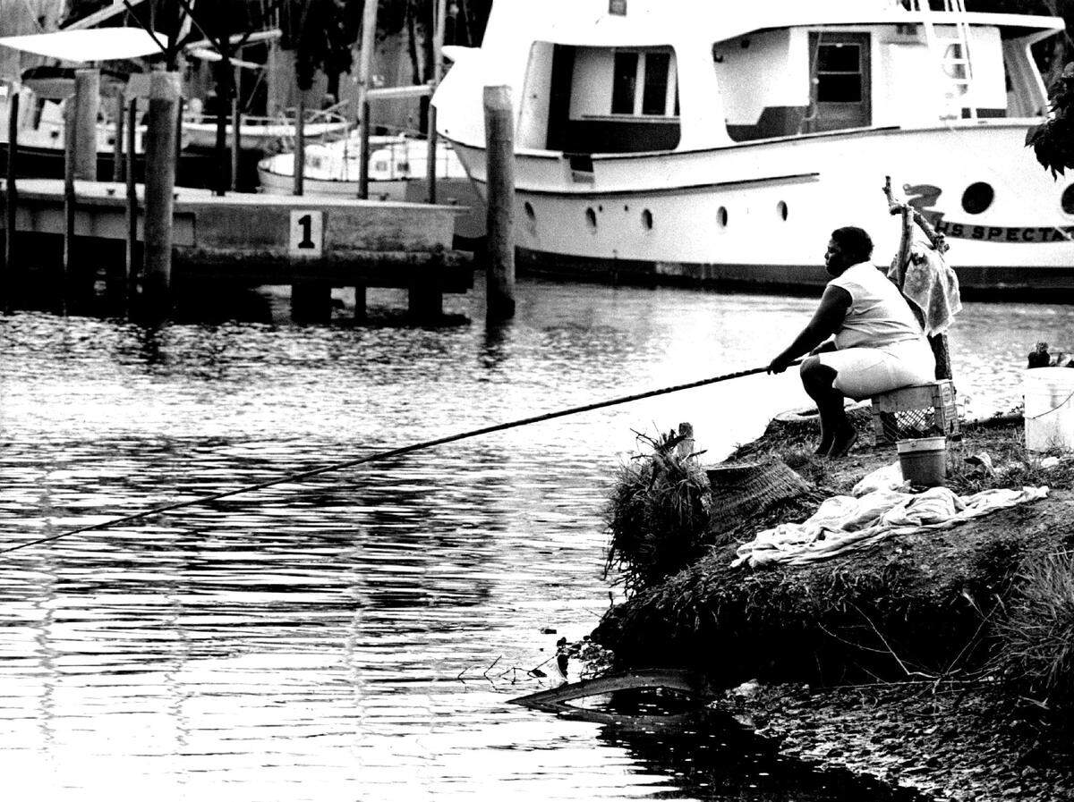 Fishing on the Miami River in 1975.