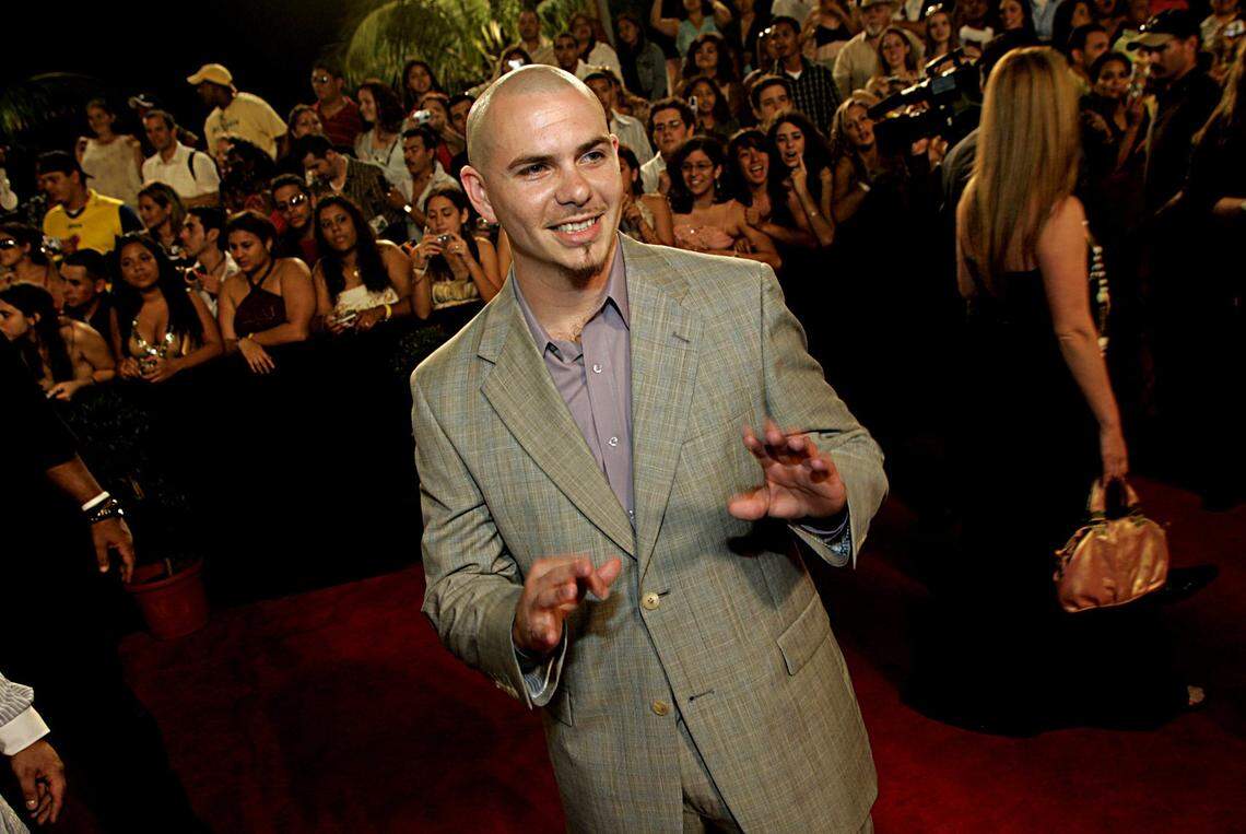 Pitbull at the Premios Lo Nuestro.