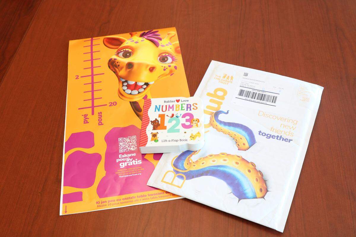 The Miami Children’s Trust Book Club sends one free book every month to young children from birth to age 5 along with resource guides for parents. Photo provided to the Miami Herald by the Children’s Trust.