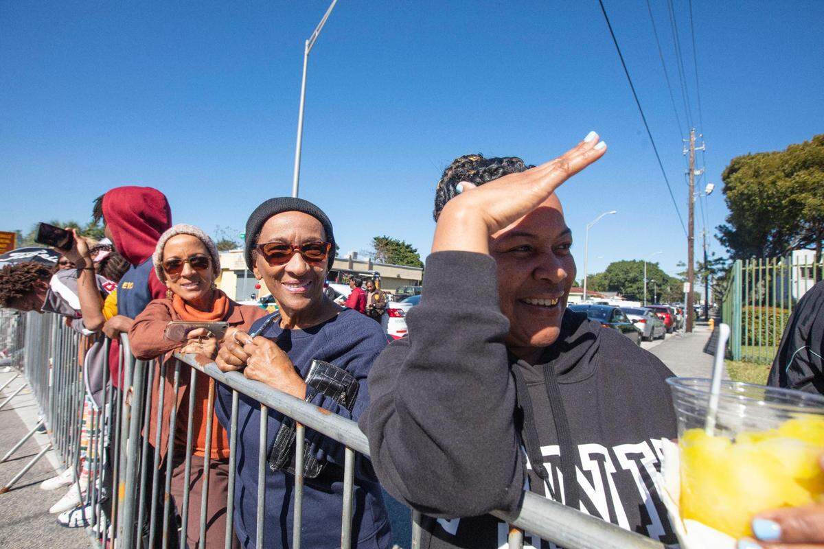 Spectators at the King Holiday Parade on Martin Luther King Jr. Day on Monday, Jan. 16, 2023, in the Liberty City neighborhood of Miami.