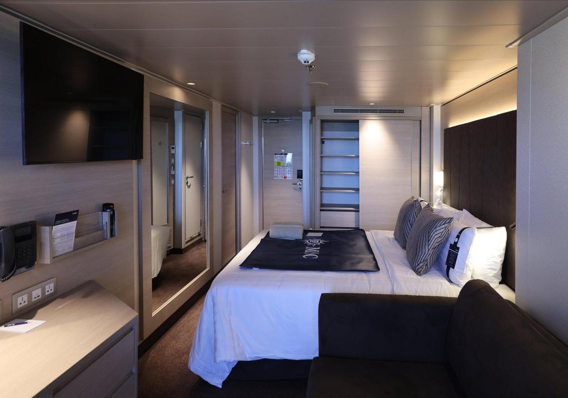 Pictured is a Deluxe Balcony Suite. MSC Cruises officially named its highly-anticipated new flagship, MSC World America, at the line’s new state-of-the-art MSC Miami Cruise Terminal on Wednesday, April 9, 2025, at PortMiami.