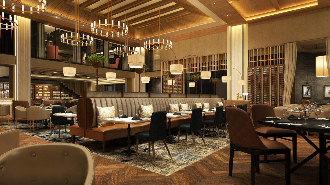 The dining room inside Fogo de Chão, opening in Coral Gables. It’s the Brazilian steakhouse’s second location in South Florida.