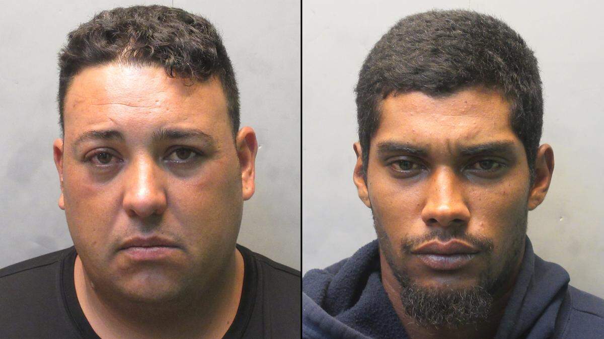 Yoandy Mora Perez, left, and Alfredo Lopez Somarriba, right, were arrested.