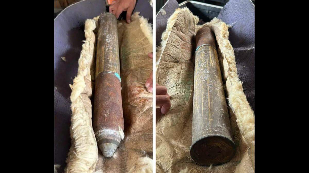 A resident of Gloucester, Massachusetts, found an artillery shell from World War II at his home, police said.
