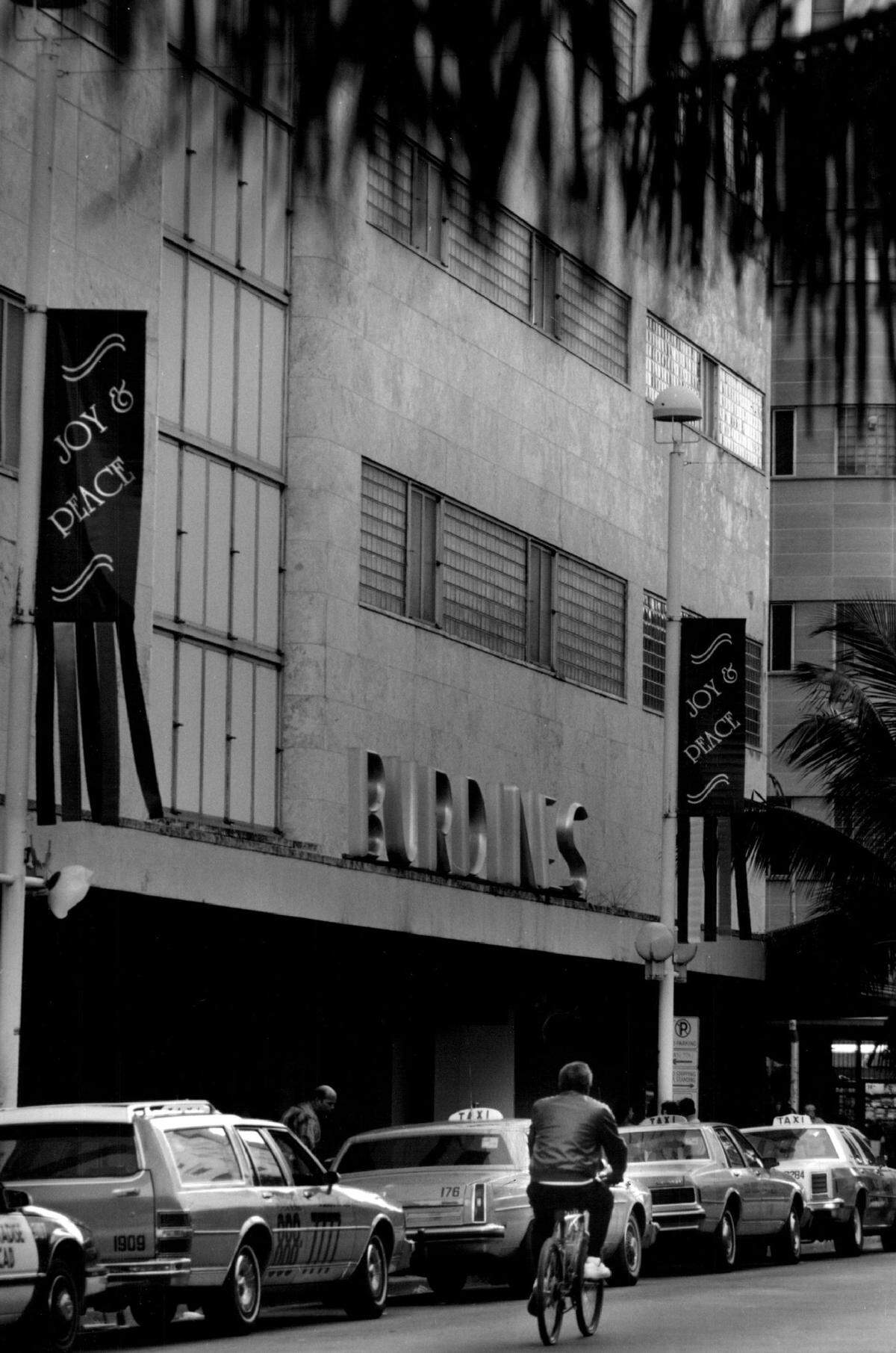 Burdines in downtown Miami during the 1993 Christmas season.