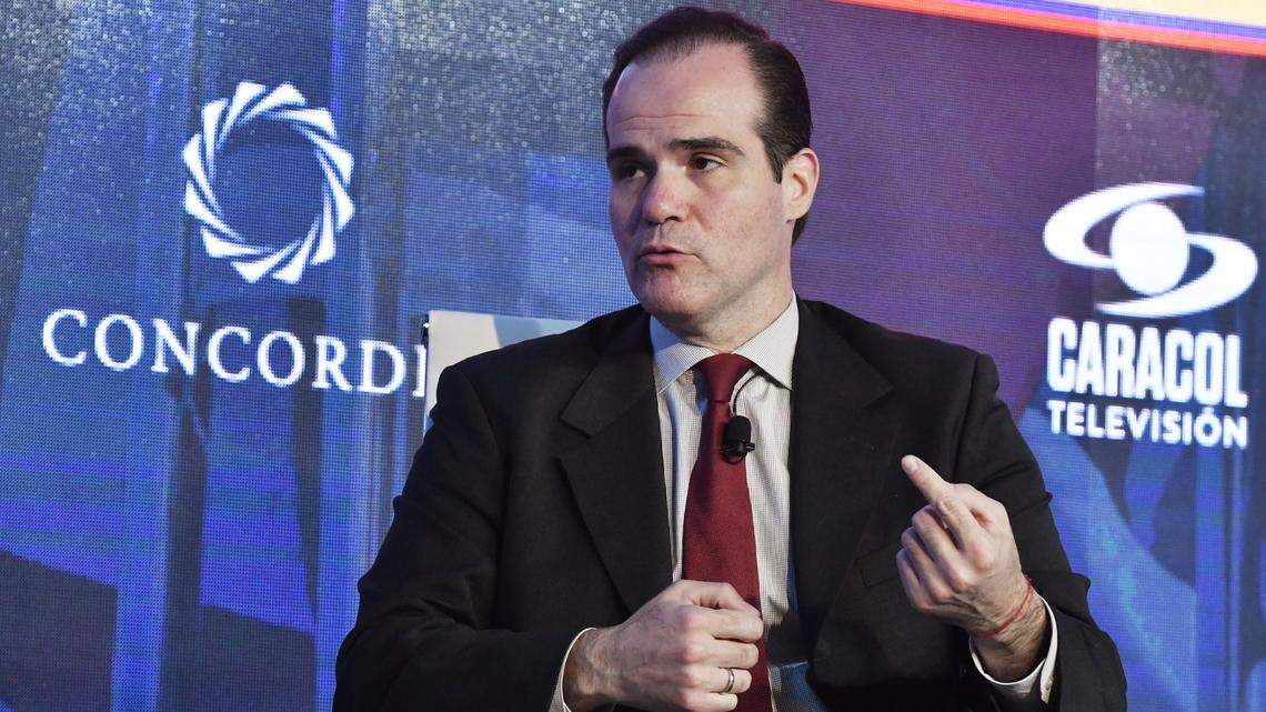 Mauricio Claver-Carone, Senior Director, National Security Council, attends the conversation ‘Trump administration Priorities in the Americas’ at the 2019 Concordia Americas Summit in Bogotá on May 14, 2019. 