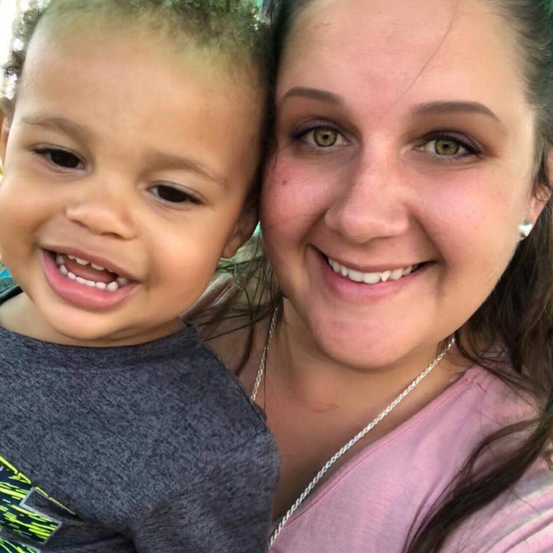 Megan Bishop and her son Taylor.
