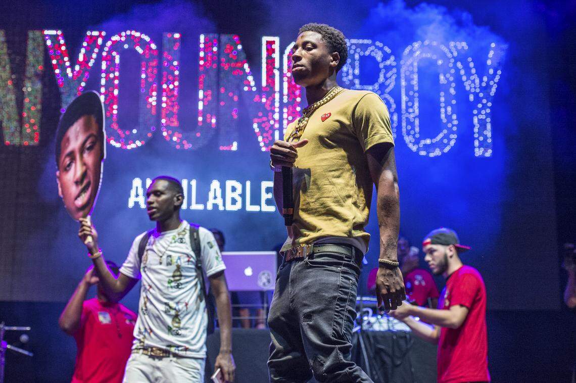 NBA YoungBoy performs at the Lil’ WeezyAna Fest at Champions Square on Friday, Aug. 25, 2017, in New Orleans.