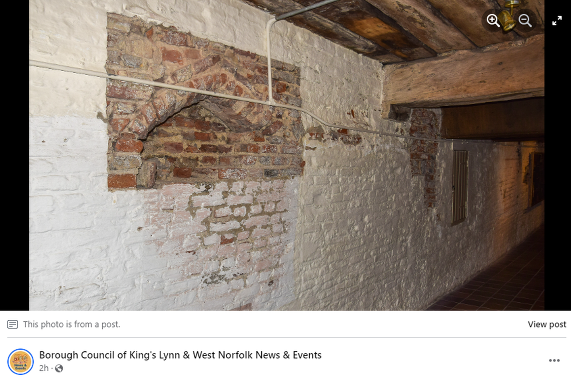 The doorway was hidden under layers of plaster and brick, archaeologists said.