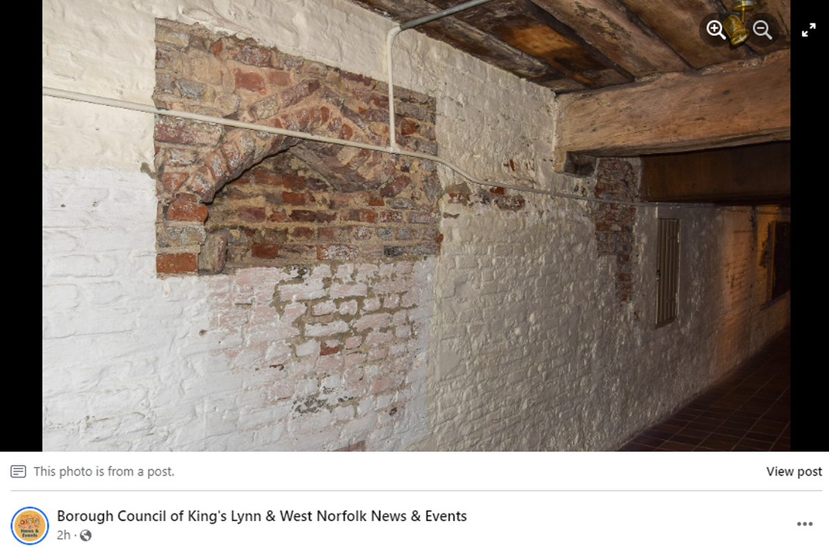 The doorway was hidden under layers of plaster and brick, archaeologists said.