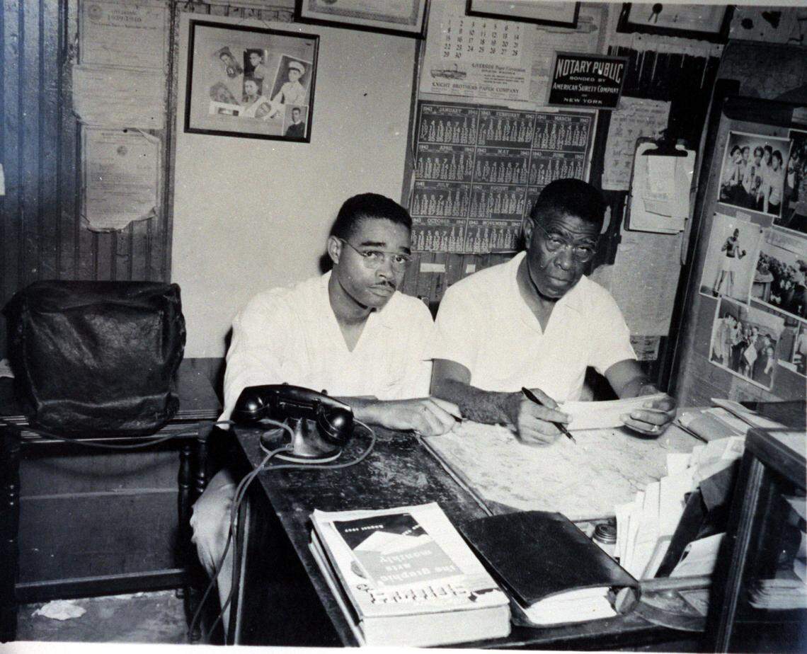 Garth Reeves and his father, Henry Reeves, The Miami Times, mid-1940s
