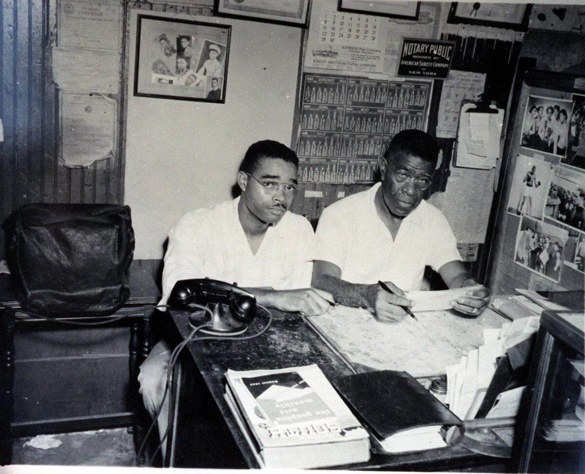 Garth Reeves and his father, Henry Reeves, The Miami Times, mid-1940s