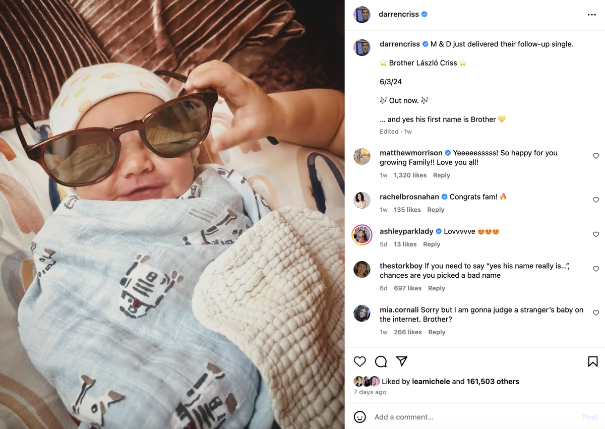 Darren Criss, best known for his role in the hit series Glee, is now the proud father of two children.