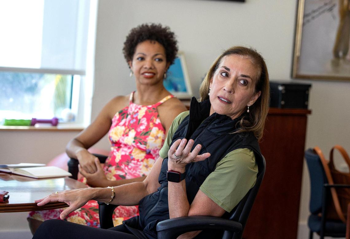 Miami City Ballet artistic director Lourdes López, right, and Monica Stephenson, director of community engagement.