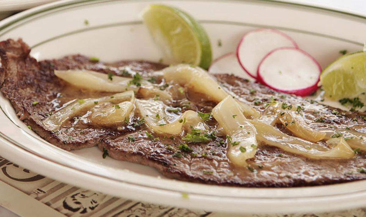 Churrasco a la Cubana is grilled with tender certified Angus flank.