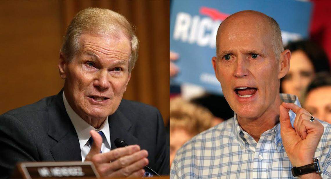 Democratic U.S. Sen. Bill Nelson, left, and Republican Gov. Rick Scott.