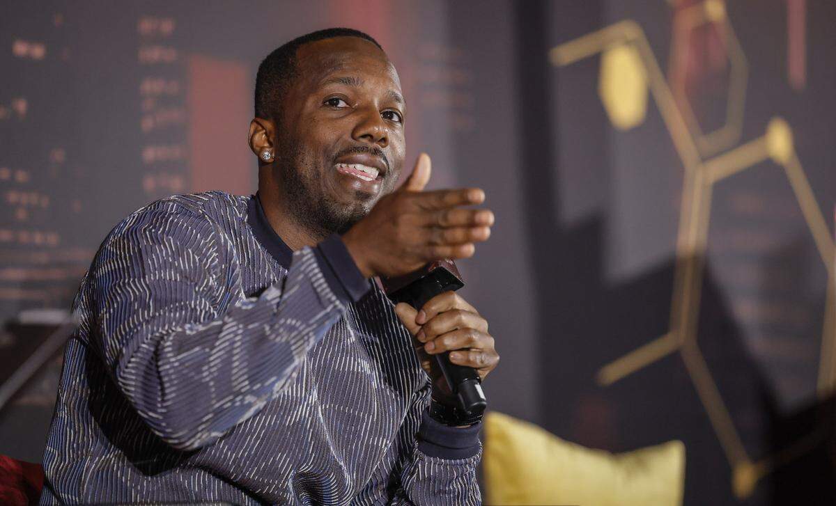 Rich Paul a longtime sports agent to former Miami Heat star LeBron James, speaks at the Black Professional Network's annual summit at Seminole Hard Rock in Davie, Florida on Friday, November 14, 2025.