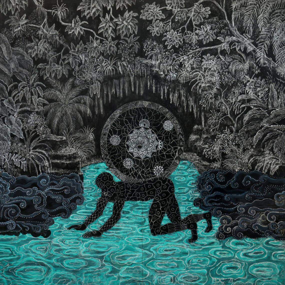 “Beast of Burden,” by Edouard Duval Carrié, is both magical and horrifying.