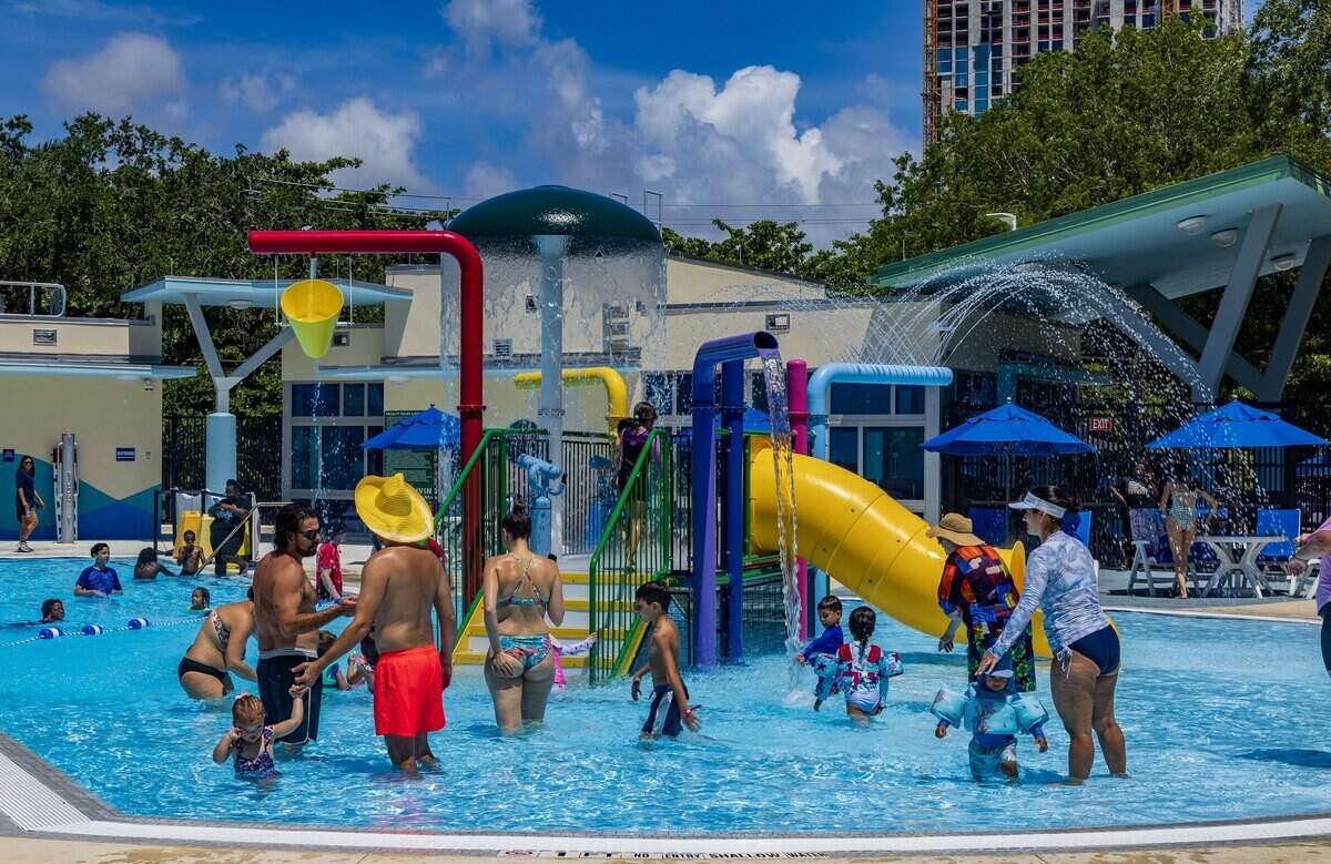 Children and families enjoyed the good weather at the pool during the 3rd Annual Juneteenth Freedom Day Emancipation celebration at the Elizabeth Virrick Park, that featured live music, cultural performances, storytelling, and community fellowship, on Friday June 19, 2026.