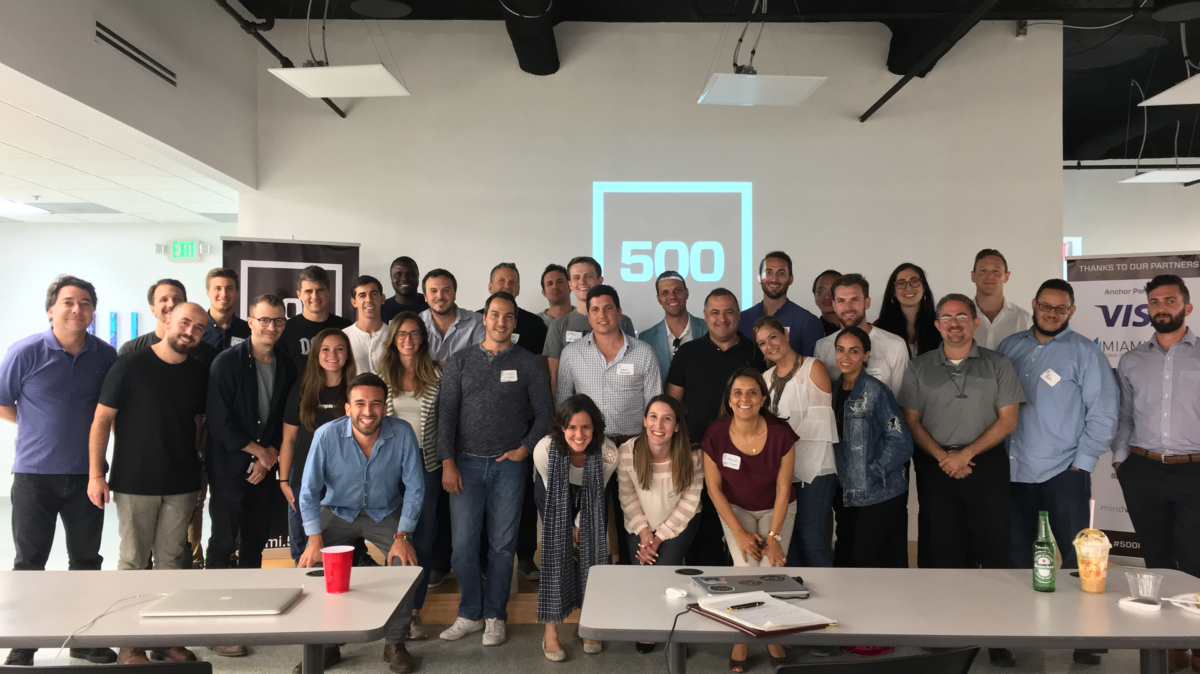 A 500 Startups Miami bootcamp class. 500 Startups is bringing its flagship, 10-week ‘Road To Series A’ program to the Magic City.