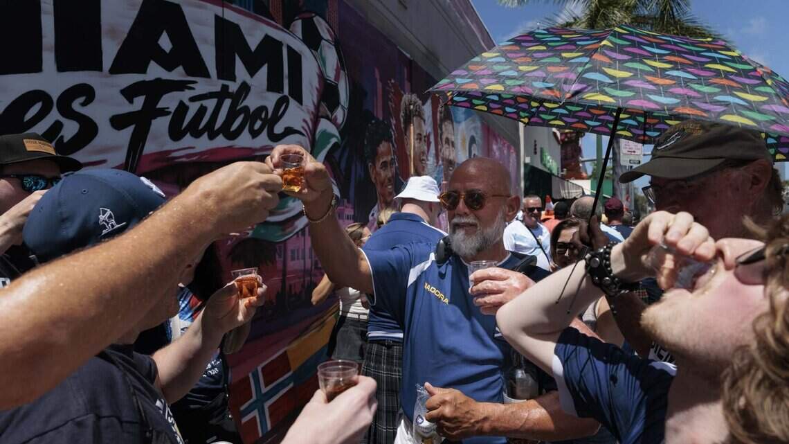 ‘Drink lots of water, not just beer.’ Tartan Army melts in Miami heat