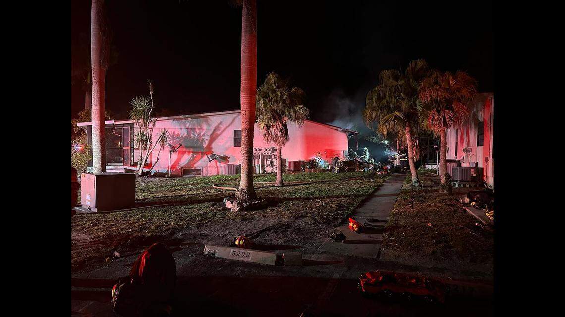 The fire occurred in the 5200 block of Treetops Drive in Naples on Wednesday, April 12, officials say.