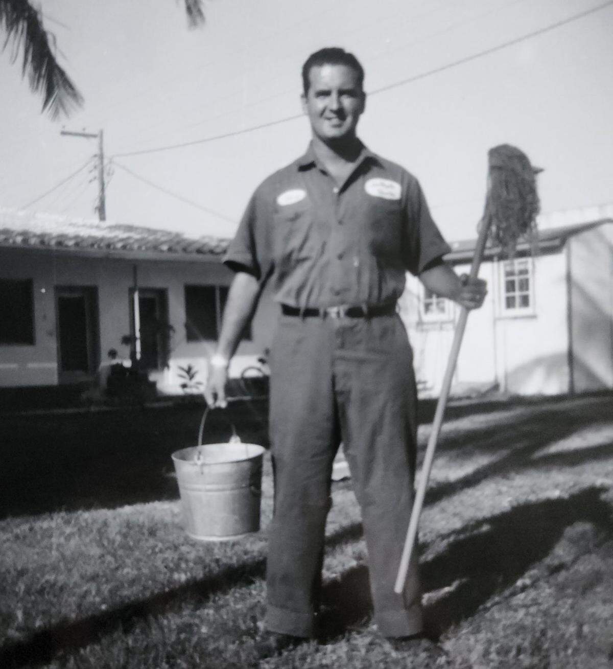Tony San Pedro when he worked at Miami Beach’s Southgate Towers as a porter in the early 1960s.