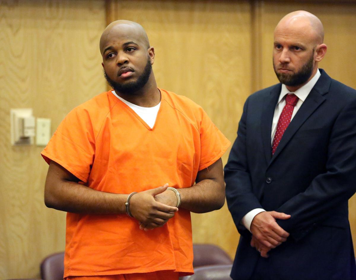 Frank Strachan pleads guilty to the hit-and-run death of British tourist Andrew Hamilton during sentencing at the Richard E. Gerstein Justice Building on Wednesday, Oct. 17, 2018. At right is defense attorney Jonathan Jordan.