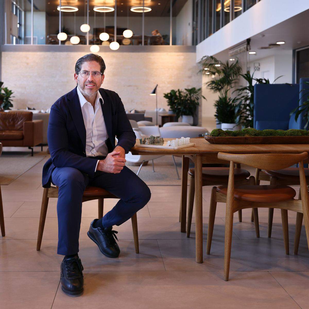 David Martin is the CEO and co-founder of Terra Group, a prominent Miami-based real estate development company. He is a recognized in South Florida's urban development scene, known for his focus on sustainable, transit-oriented, and community-focused projects. This is a current photo of David Martin shot on Wednesday, May 13, 2026, inside the main lobby of Grove Central.