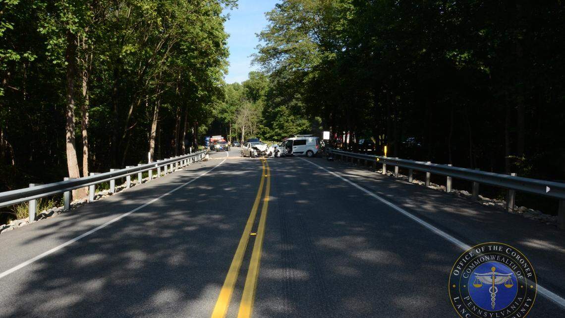 Authorities in Pennsylvania respond to a fatal three-vehicle crash.