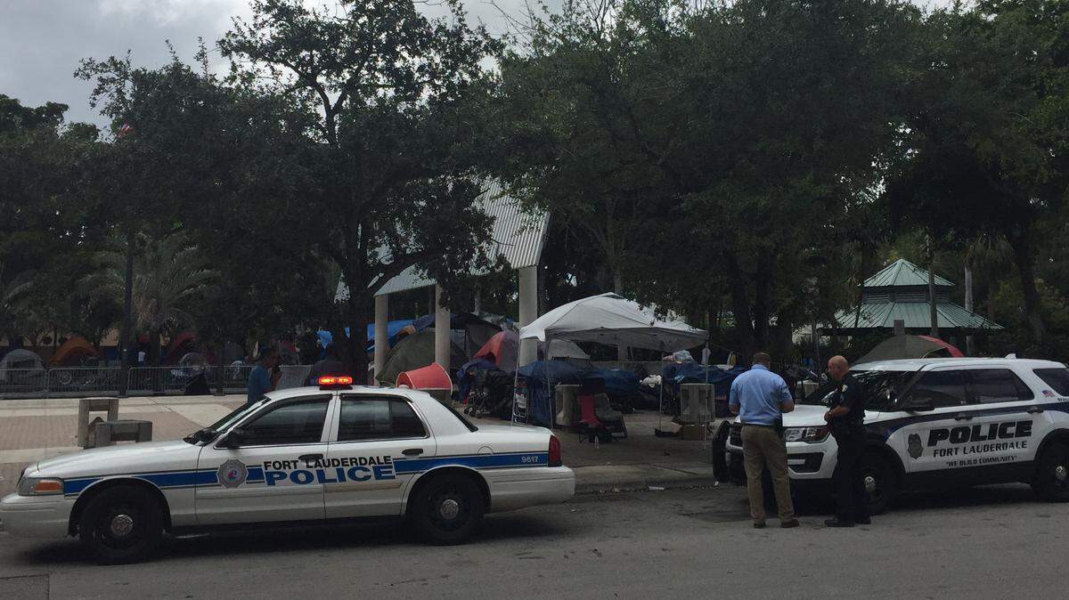 Fort Lauderdale police investigate Tuesday afternoon’s shooting outside Broward County library