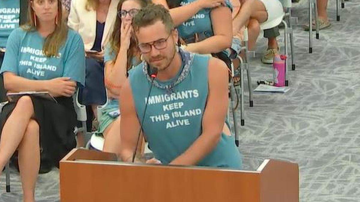 Chris McNulty, executive director of the Queer Keys Community Center, speaks out about an agreement between the city and U.S. Customs and Immigration Enforcement allowing local police to take part in crackdowns on illegal immigration.